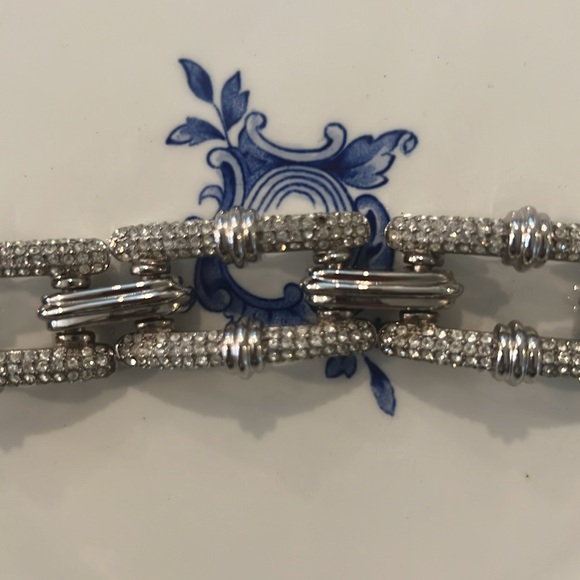 Christian Dior Vintage Chain Link Swarovski Crystal Bracelet - Picture 7 of 8